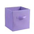 Caja de almacenamiento plegable de tela no tejida morada para organizar armarios - 28*28*28CM / Lavanda
