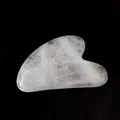 Outil de massage Gua Sha en jade blanc naturel en forme de cœur pour visage et corps - Planche Gua Sha Quartz Blanc