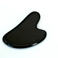 Outil de massage Gua Sha en obsidienne noire naturelle en forme de cœur pour le visage - Planche Gua Sha Obsidienne