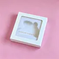 Boîte d'emballage carrée blanche avec insert en cœur pour planche de jade - Boîte Cadeau en Mousse EPE Seule (Sans Planche Gua Sha)
