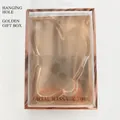 Outil de massage facial Gua Sha en forme de cœur dans un coffret cadeau doré rose premium - Boîte Cadeau Dorure à Chaud Seule (Sans Planche Gua Sha)