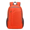 Lightweight orange folding outdoor sports backpack with grey mesh side pockets - Orange