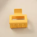 5 cm minimalistische mattgelbe quadratische Haarklammer für das Haarstyling von Frauen - Großpackung / Hellgelb