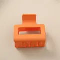 Kleiner 5cm matter orangefarbener quadratischer Haarklammer für elegantes Styling - Großpackung / Fluoreszierendes Orange