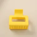Eleganter mattgelber 5cm quadratischer Haarklammer für sicheres Haarstyling und Dutts - Großpackung / Gelb