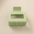 Minimalistische 5cm matte quadratische Haarklammer in Hellgrün für elegantes Styling und Halt - Großpackung / Hellgrün