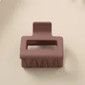 Minimalistischer 5 cm matter brauner quadratischer Haarklammer für elegante Frisuren - Großpackung / Rostrot