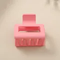 Minimalistische kleine 5cm matte rosa quadratische Haarklammer für elegantes Styling - Großpackung / Rosa