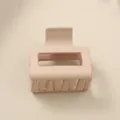 Eleganter kleiner 5cm matter nacktrosa quadratischer Haargreifer für Damen Haarstyling - Großpackung / Aprikose