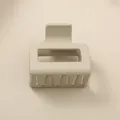 Eleganter 5cm matter beige quadratischer Haarklammer für minimalistisches Haarstyling - Großpackung / Warmgrau