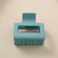 Minimalistische 5 cm matte blaugrüne quadratische Haarklammer für Damen, stilvoll - Großpackung / Blaugrün