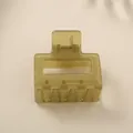 Kleine 5 cm matte, lichtdurchlässige olivgrüne quadratische Haarklammer für Damenfrisuren - Großpackung / Gelee Olivgrün