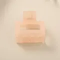 Minimalistischer 5 cm matter aprikosenfarbener quadratischer Haarkrebs für Frauen. - Großpackung / Gelee Hellrosa