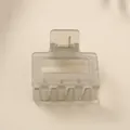 Kleine 5 cm quadratische matt-graue Haarklammer für elegante Hochsteckfrisuren - Großpackung / Gelee Grau