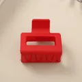 Matter roter quadratischer 5cm Haarklammer für minimalistisches Haarstyling und Halt - Großpackung / Rot