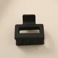 Kleiner 5cm mattschwarzer quadratischer Haarklammer minimalistischer Hai-Clip für Damen - Großpackung / Schwarz
