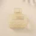 Eleganter 5cm mattcremegelber quadratischer Haarklammer für Damen Haarknoten und Styling - #38 Jelly Milk White - 5cm / Lose (Ohne Verpackung)