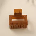 Minimalistische quadratische bernsteinfarbene Mini-Haarklammer für elegante Dutt-Stylings - Nr. 39 Jelly Caramel Farbe - 5 Cm / Lose (Ohne Verpackung)