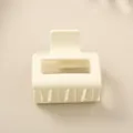 Eleganter 5cm cremefarbener matter quadratischer Haargreifer für Damen-Haarstyling - #42 Glänzendes Milchweiß - 5 Cm / Lose (Ohne Verpackung)