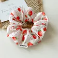 Scrunchie in tessuto bianco con stampa fragola per acconciatura dolce da donna moda - Pesca