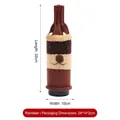 Housse de bouteille de vin renne de Noël tricotée à la main, taille 32x10 cm, déco - Housse De Bouteille De Vin Tricotée Avec Un Renne