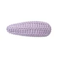 Handmade purple knitted water drop BB hair clip for girls featuring soft yarn texture - Lavender