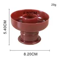 Roodbruine plastic donutvorm met afmetingen 8,2 cm breed en 5,4 cm hoog - Kunststof / Rond