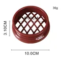 Roodbruine ronde plastic donutvorm met holle roosterkern, 10 cm basisdiameter - Kunststof / Ananas