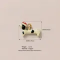 Ciondolo bassotto in rame con cappello a fungo rosso, dimensioni 20 mm x 14 mm - Ciondolo Bassotto (Fungo) / Ciondolo Cane Fungo