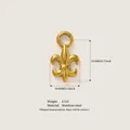 Ciondolo fleur-de-lis in acciaio inossidabile dorato con misure di 19,5 mm per DIY - Ciondolo a Candela