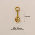 Ciondolo a forma di padella in acciaio inossidabile dorato con uovo per gioielli - Ciondolo a Padella con Uovo
