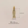 Pendaglio a forma di pesce in acciaio inossidabile dorato con dimensioni e peso - Pendente a Forma di Pesce