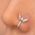 Elegante zilveren vleermuis U-vormige neusmanchet nep neuspiercing ring voor vrouwen - Vleermuisvorm (A-723)