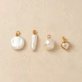 Assorted natural baroque and heart-shaped pearl pendants for DIY jewelry making - Artificial Pearl Four-piece Set