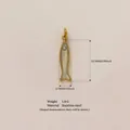 Goldener Fischanhänger aus Edelstahl für DIY-Schmuck mit elegantem Perlmutt-Finish - Hellgrüner Emaille-Fisch (Weißer Muschelfisch)