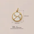 Pendentif zodiaque Sagittaire élégant en acier inoxydable doré 17x14mm pour bijoux DIY - Sagittaire
