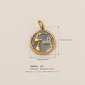 Pendentif zodiaque Capricorne en acier inoxydable plaqué or 18K avec spécifications - Capricorne