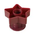 Star-shaped plastic donut mold for DIY baking, deep red color on white background. - Red Five-pointed Star Donut