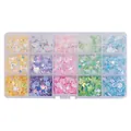 Scatola organizer 15 griglie con paillettes colorate fai da te a forma di cuore stella - Scatola 64