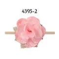 Handmade soft pink organza flower baby headband with comfortable stretchy nylon band - Light Pink Chiffon Rose (5-2)