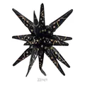 Ballon en aluminium étoile noire de 22 pouces avec motifs dorés pour le Nouvel An - Étoile Explosive Du Nouvel An De 22 Pouces