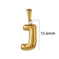 Pendentif lettre J en acier inoxydable plaqué or 18 carats pour la création de bijoux - Or - Lettre J