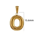 Pendentif lettre O bulle en acier titane plaqué or 18 carats pour création de bijoux - Or - Lettre O