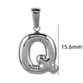 Pendentif en acier inoxydable en forme de lettre Q bulle argentée pour la création de bijoux - Couleur Acier-Lettre Q