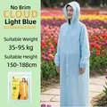 Imperméable en EVA bleu clair pour adulte avec capuche et cordon de serrage réglable - Imperméable Parfumé Bleu Sans Capuche Pour Adulte [18% Soie 150g D'épaisseur]