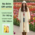Imperméable en EVA réutilisable blanc crème pour adultes avec capuche et coupe longue imperméable - Imperméable Parfumé Sans Capuche Couleur Blanc Cassé Taille Adulte [18 % Soie 150 G D'épaisseur]