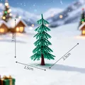 Albero di pino in miniatura verde per decorazioni natalizie di paesaggi innevati - Albero di Natale