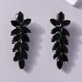 Two elegant black zircon wheat ear hair clips duckbill side clips for women accessories - Luxury And Exquisite Black Hair Clip Hs-j6754blk