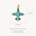 Süßer hellblauer Flugzeug-Anhänger aus Kupfer mit Größen- und Gewichtsangaben für DIY-Schmuck. - 10 Flugzeug