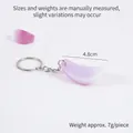 Realistic purple and white gradient onion slice keychain for creative food simulation - Creative Pendant / Purple - With Keychain